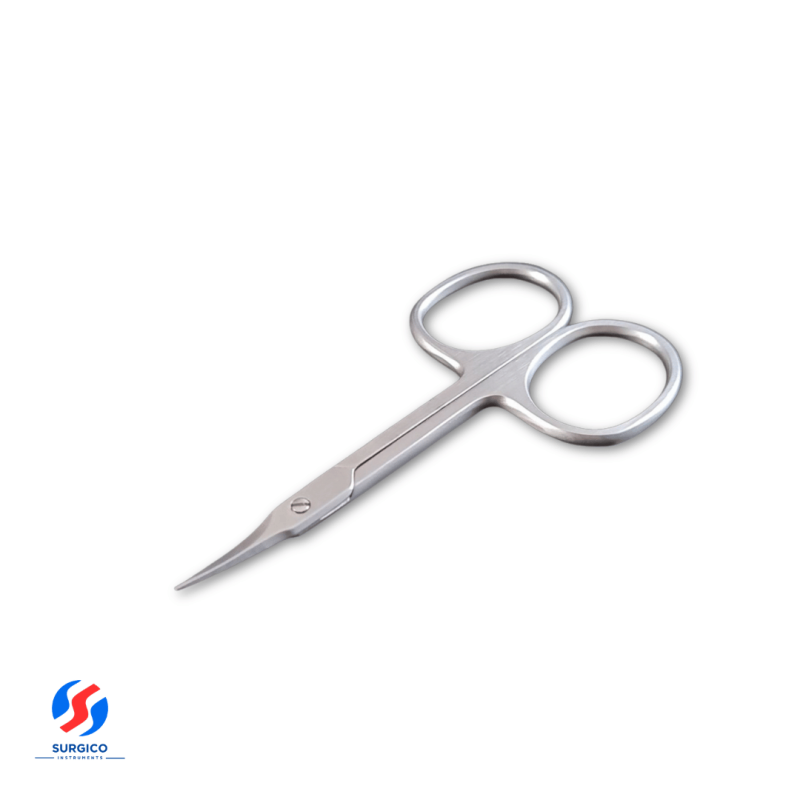 Arrow pointed curved cuticle scissors